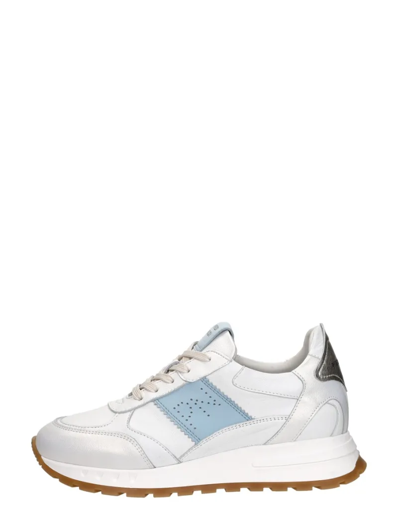 Piedi Nudi Helen, lage sneakers voor dames in wit