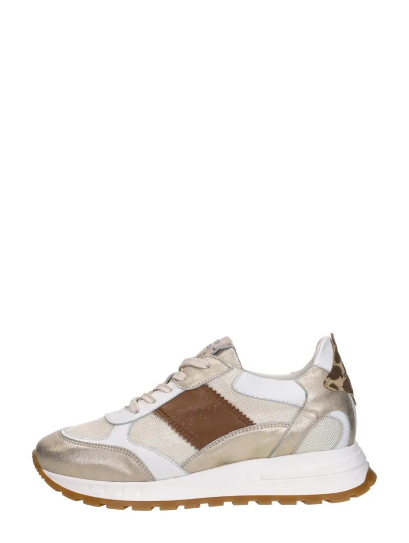 Piedi Nudi Helen, lage sneakers voor dames in beige