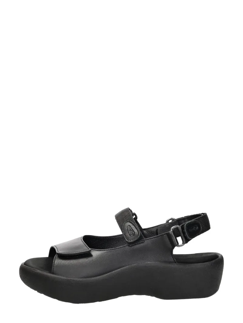 Wolky Jewel Martinica, sandalen plat voor dames in zwart