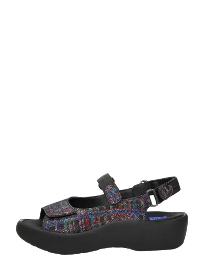 Wolky Jewel Giza, sandalen plat voor dames in zwart, foto 1 van 4