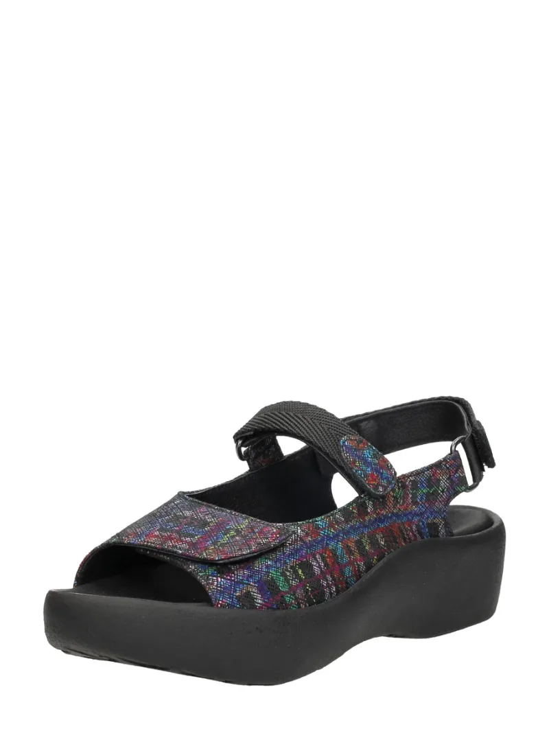 Wolky Jewel Giza, sandalen plat voor dames in zwart, foto 2 van 2