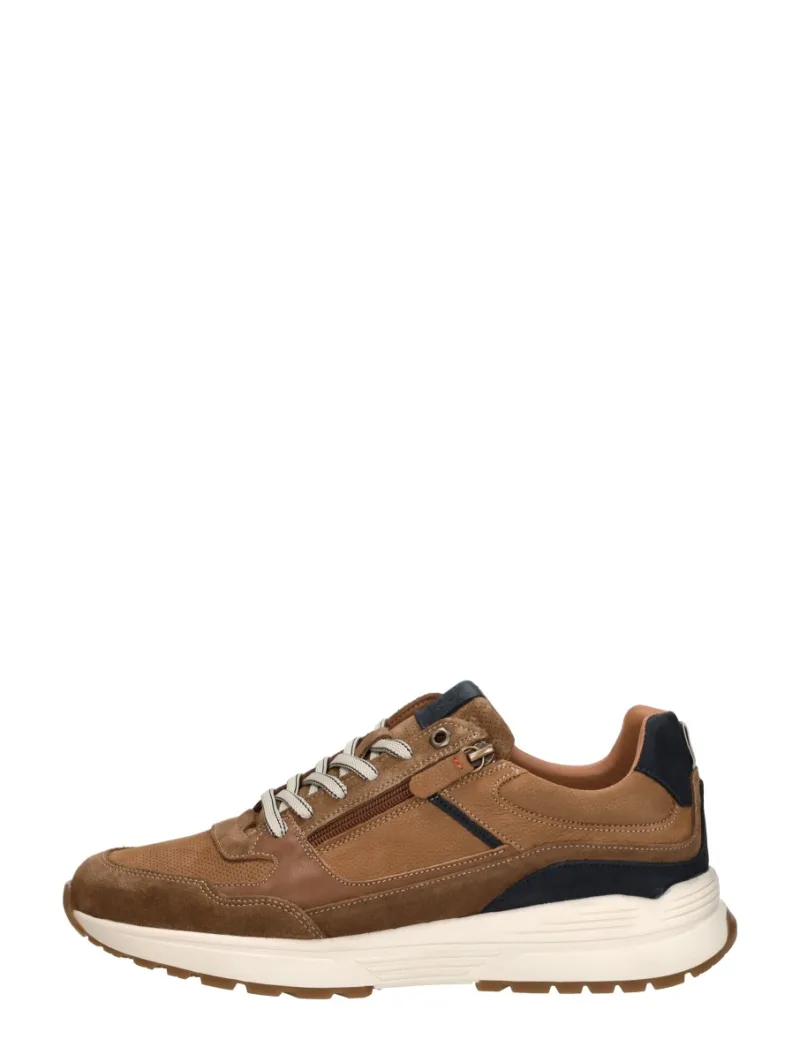 Sub55 Comfort Collection Veterschoenen Laag, lage veterschoenen voor heren in cognac