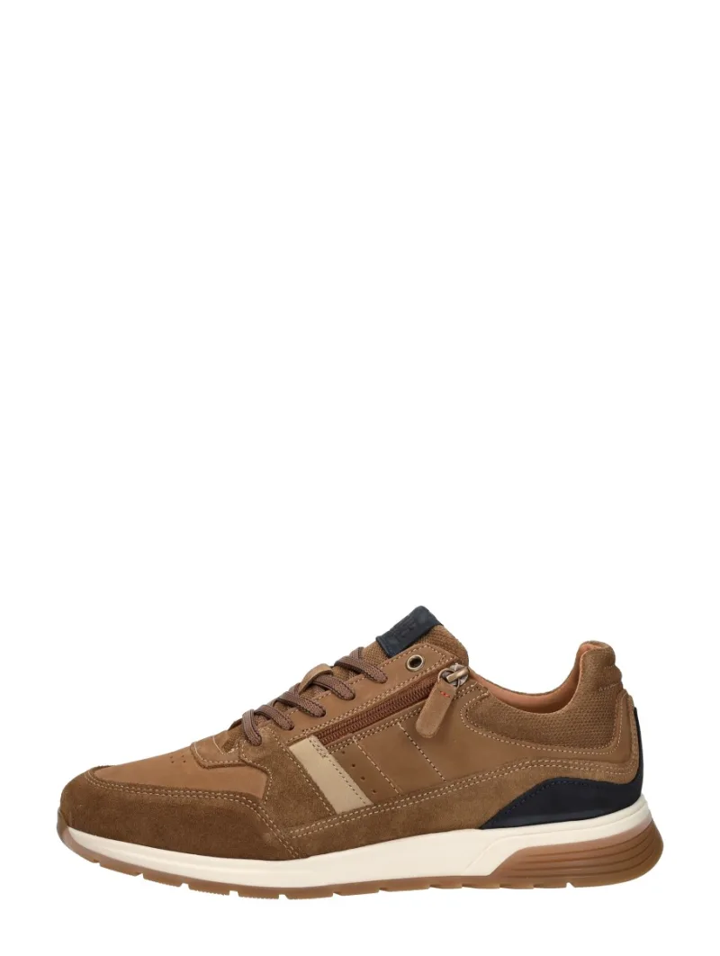 Sub55 Comfort Collection Veterschoenen Laag, lage veterschoenen voor heren in cognac