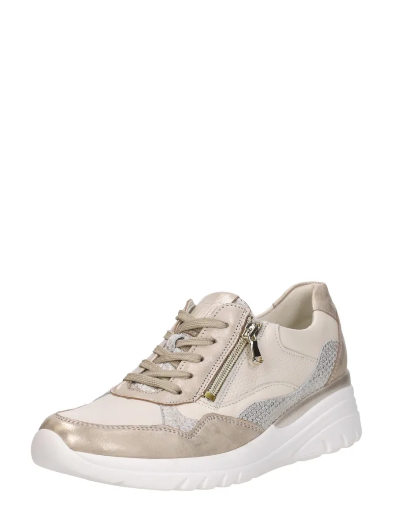 Waldläufer H-Carla, lage veterschoenen voor dames in beige, foto 2 van 2