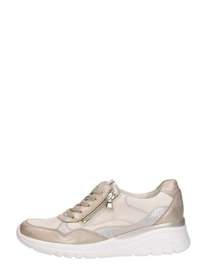 Waldläufer H-Carla, lage veterschoenen voor dames in beige