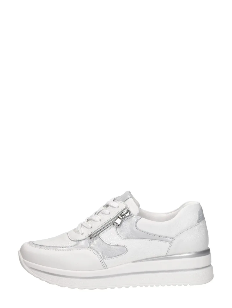 Waldläufer K-Luana, lage veterschoenen voor dames in wit