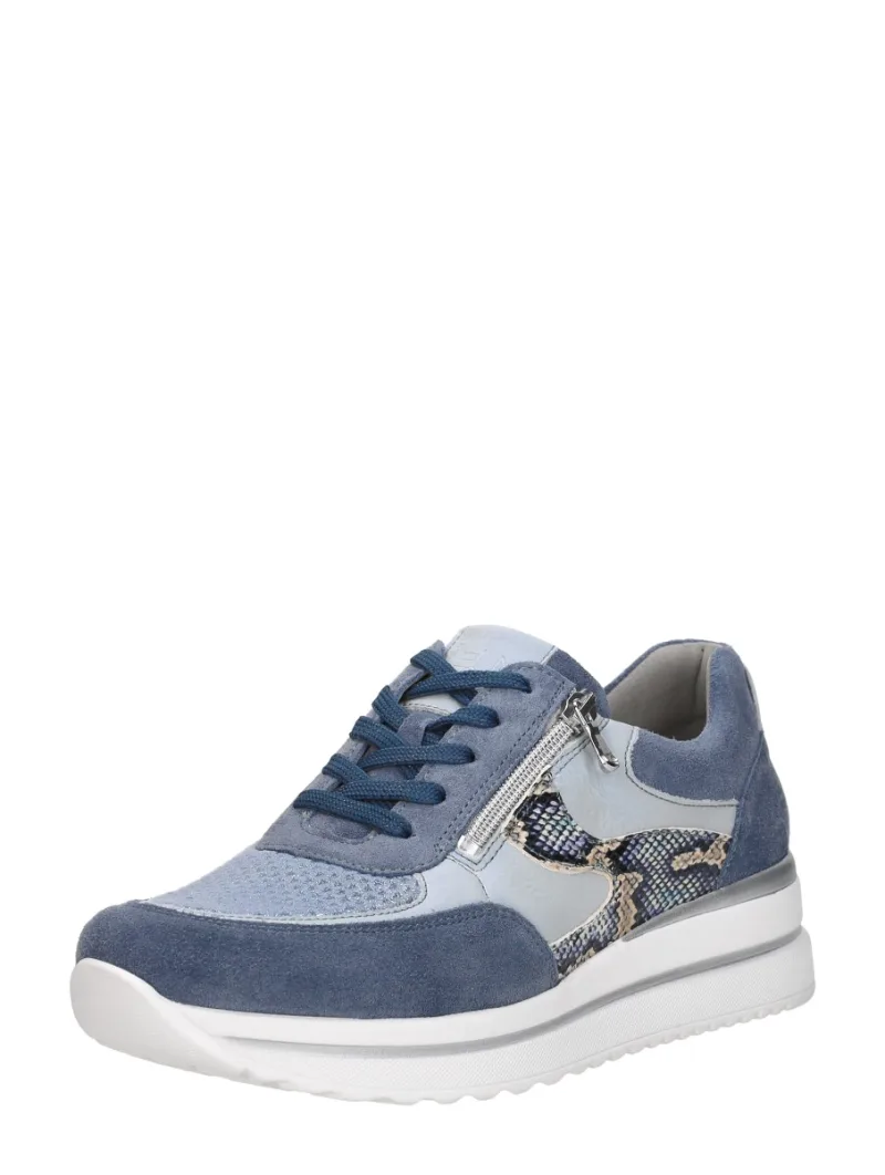 Waldläufer K-Luana, lage veterschoenen voor dames in blauw, foto 2 van 2