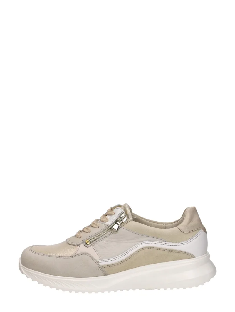 Waldläufer K-Janka, lage veterschoenen voor dames in beige, foto 1 van 4