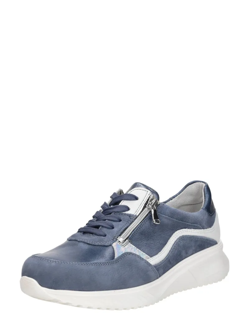 Waldläufer K-Janka, lage veterschoenen voor dames in blauw, foto 2 van 2