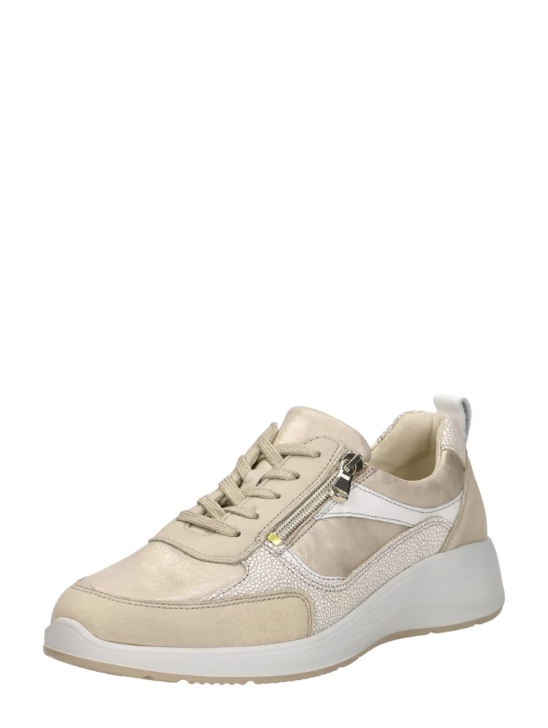 Waldläufer Kalea, lage veterschoenen voor dames in beige, foto 2 van 2