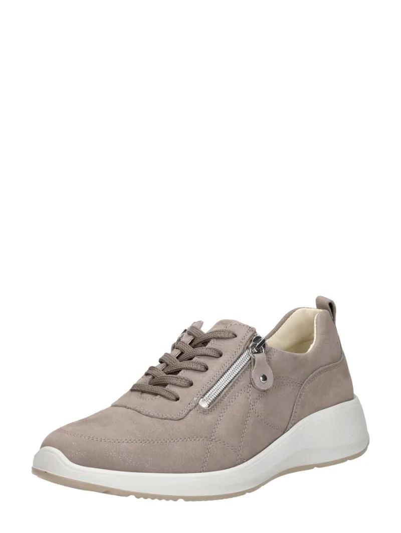 Waldläufer Kalea, lage veterschoenen voor dames in taupe, foto 2 van 2