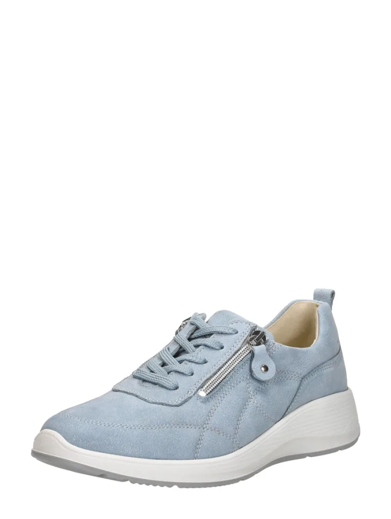 Waldläufer Kalea, lage veterschoenen voor dames in licht blauw, foto 2 van 2