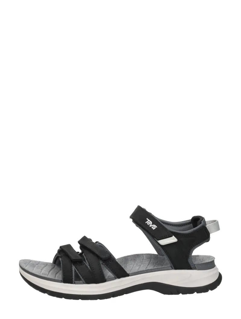 Teva Tirra Sport Leather, sandalen plat voor dames in zwart
