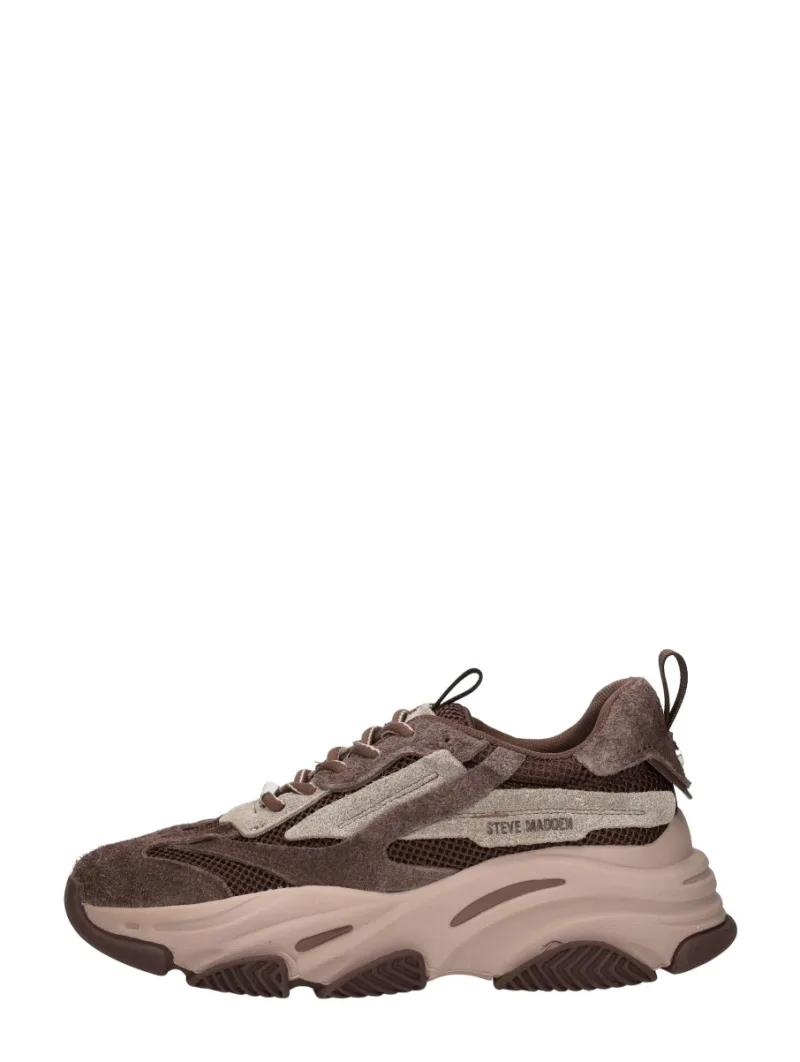 Steve Madden Possession-E, lage sneakers voor dames in donkerbruin