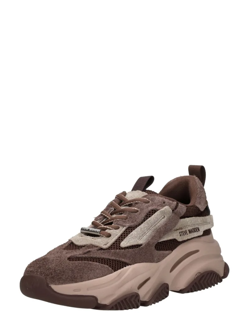 Steve Madden Possession-E, lage sneakers voor dames in donkerbruin, foto 2 van 2
