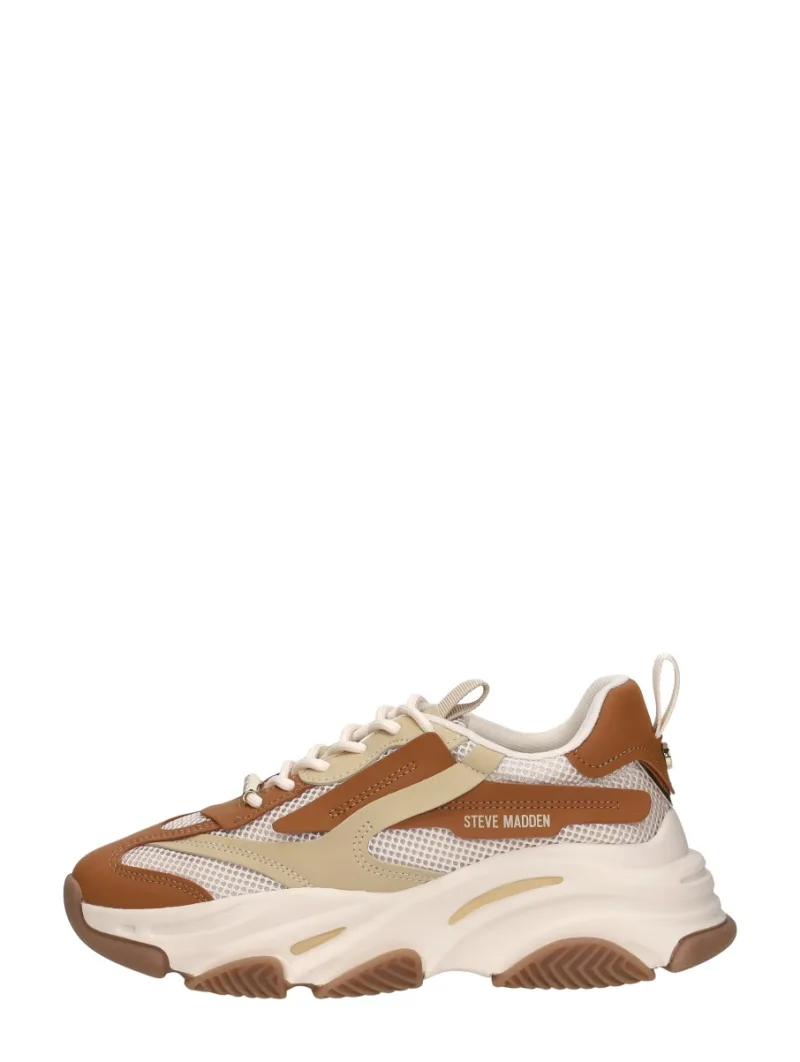 Steve Madden Possession-E, lage sneakers voor dames in cognac, foto 1 van 4
