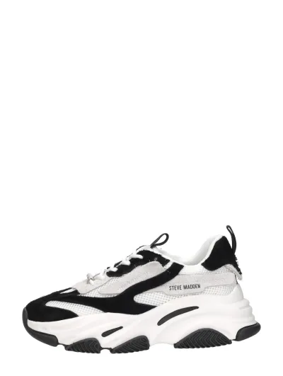 Steve Madden Possession-E, lage sneakers voor dames in zwart, foto 1 van 4