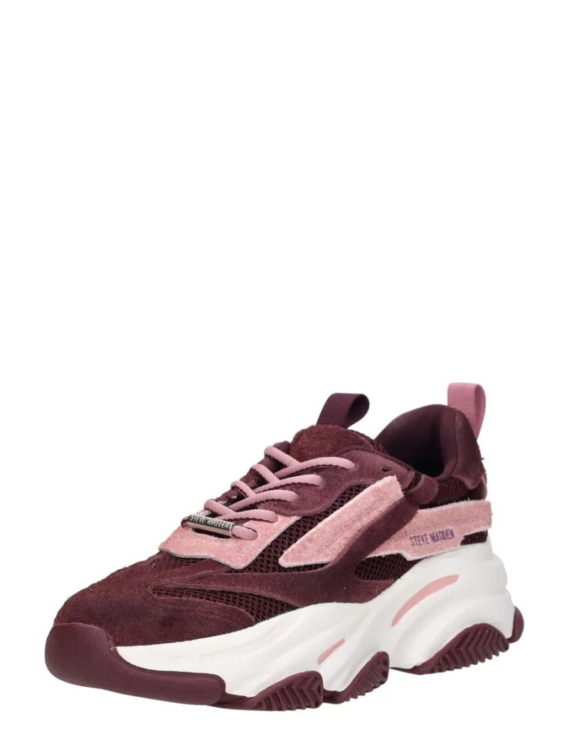 Steve Madden Possession-E, lage sneakers voor dames in bordeaux, foto 2 van 2
