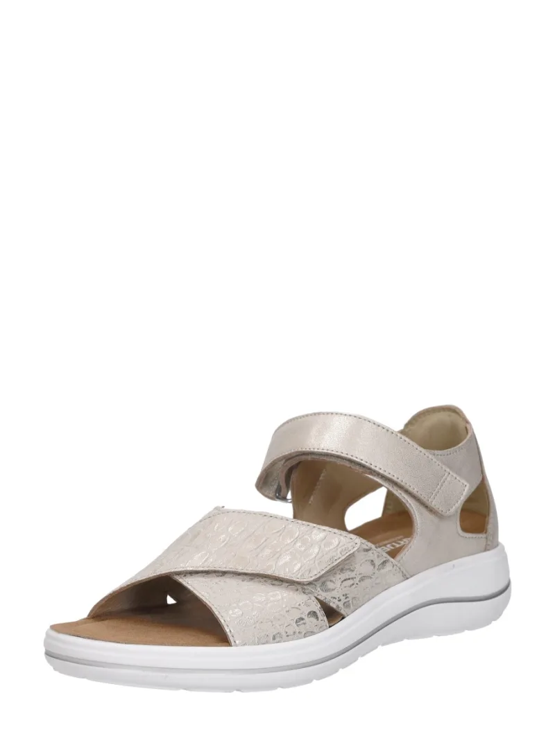 Hartjes Pop Sandale, sandalen plat voor dames in goudkleur, foto 2 van 2