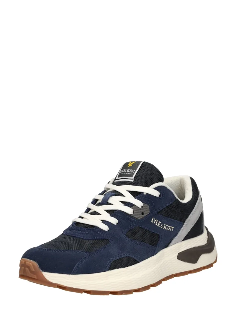 Lyle & Scott Logan, lage sneakers voor heren in blauw, foto 2 van 2