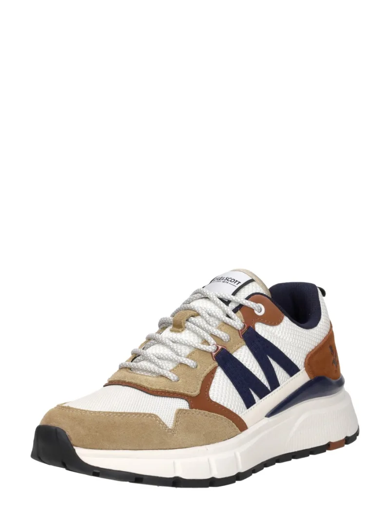 Lyle & Scott Lennox, lage sneakers voor heren in beige, foto 2 van 2