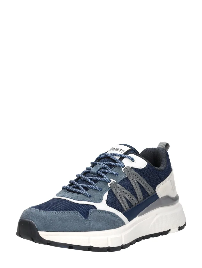 Lyle & Scott Lennox, lage sneakers voor heren in blauw, foto 2 van 2
