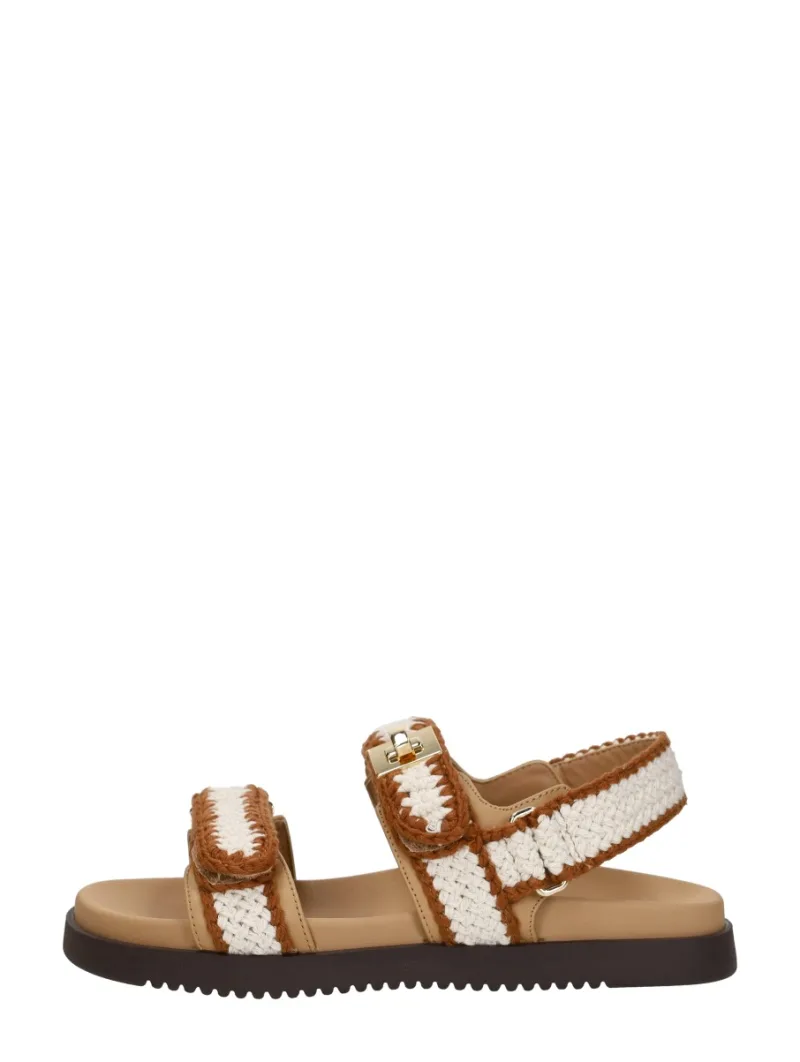 Steve Madden Mona, sandalen plat voor dames in beige