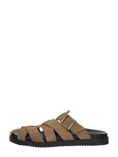 Steve Madden Mamba, dichte slippers voor dames in taupe, foto 1 van 4
