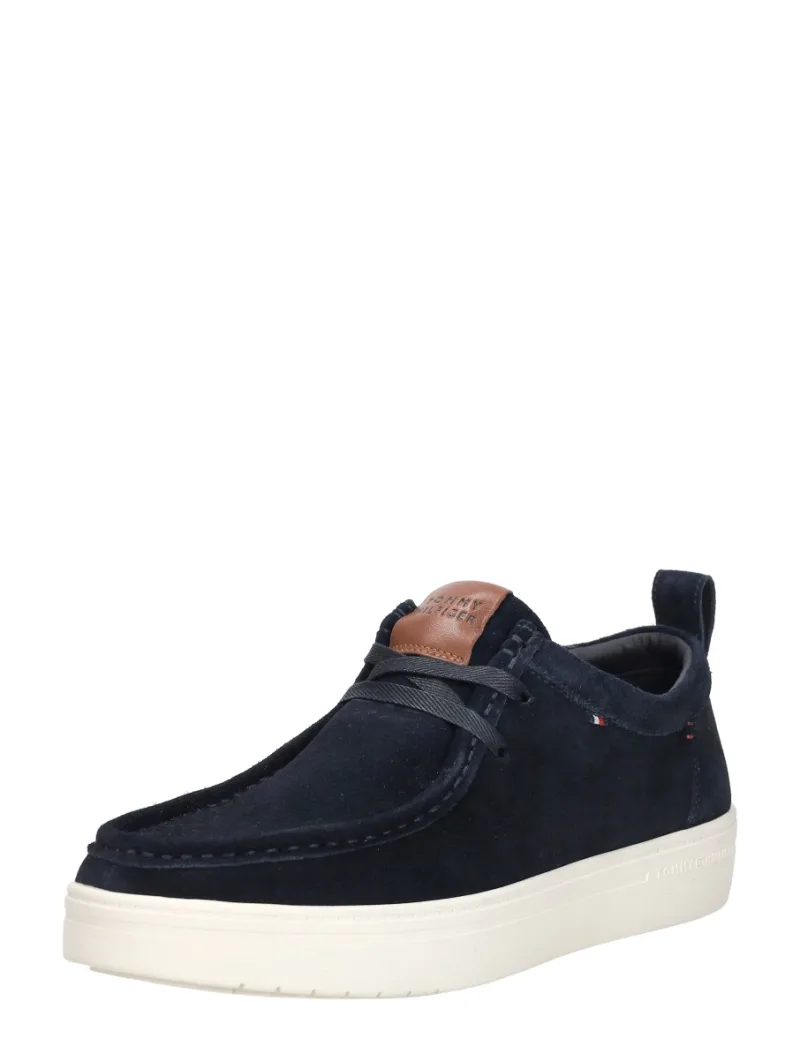 Tommy Hilfiger Modern Light Suede Moc Toe Shoe, lage veterschoenen voor heren in blauw, foto 2 van 2