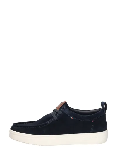 Tommy Hilfiger Modern Light Suede Moc Toe Shoe, lage veterschoenen voor heren in blauw, foto 1 van 4