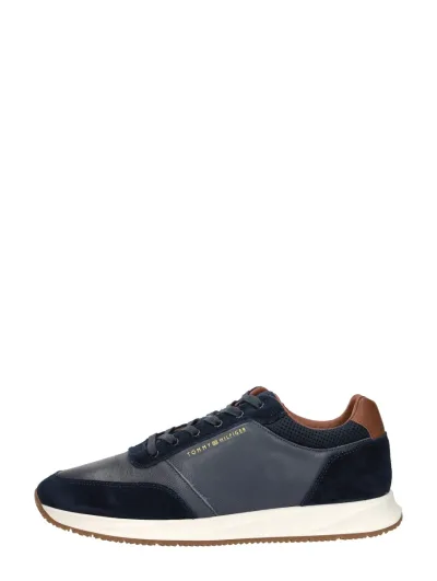 Tommy Hilfiger TH Dressy Runner, lage sneakers voor heren in blauw, foto 1 van 4