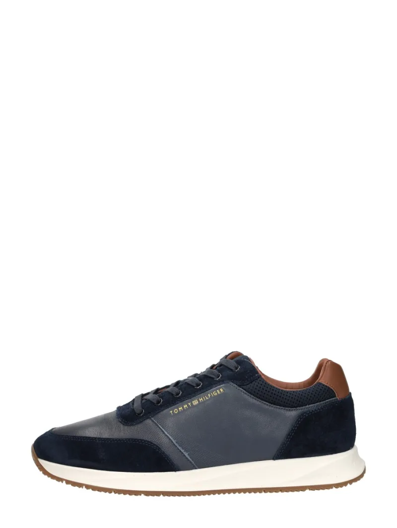 Tommy Hilfiger TH Dressy Runner, lage sneakers voor heren in blauw