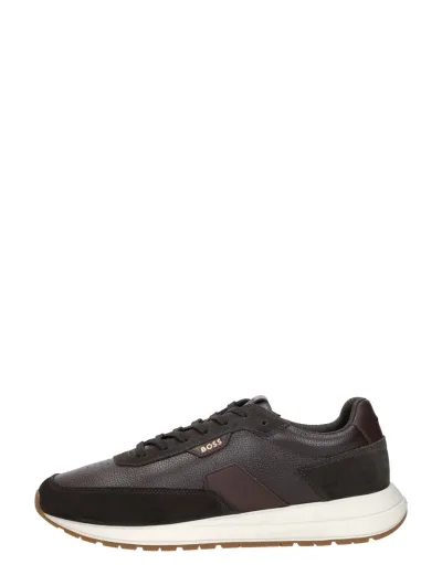 Hugo Boss Vinston Runner, lage sneakers voor heren in donkerbruin, foto 1 van 4