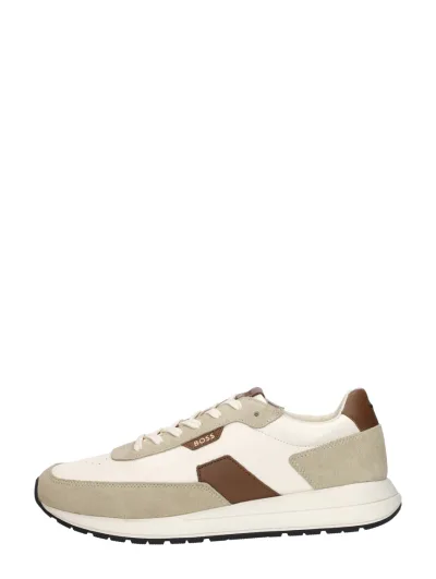Hugo Boss Vinston Runner, lage sneakers voor heren in beige, foto 1 van 4