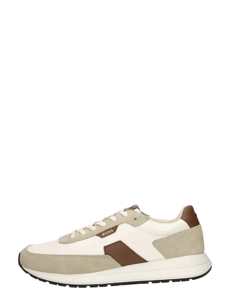 Hugo Boss Vinston Runner, lage sneakers voor heren in beige