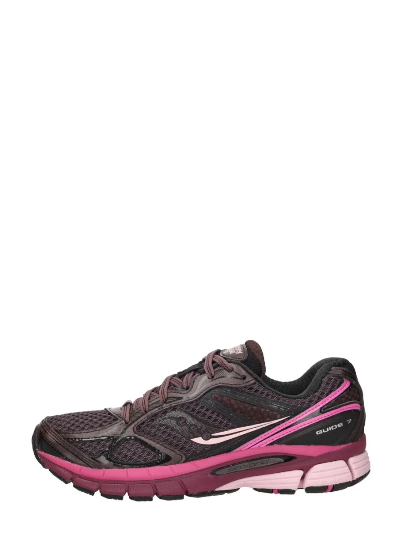Saucony Progrid Guide 7, lage sneakers voor dames in bordeaux