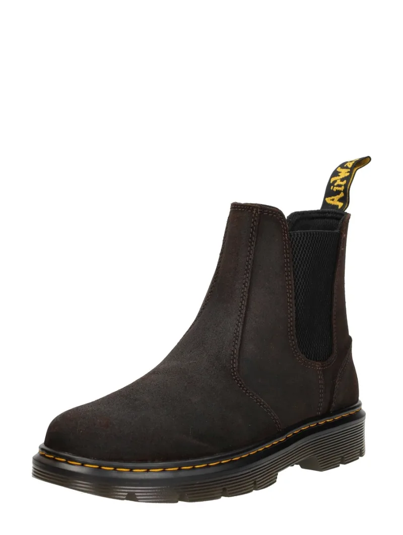Dr. Martens Aprile Chelsea, enkellaarsjes plat voor dames in donkerbruin, foto 2 van 2