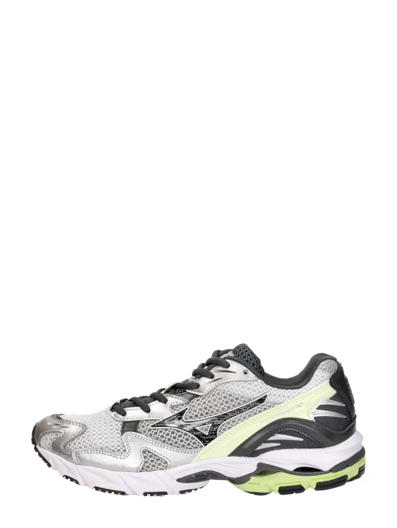 Mizuno Wave Rider 10 zilver, lage sneakers voor dames in zilverkleur
