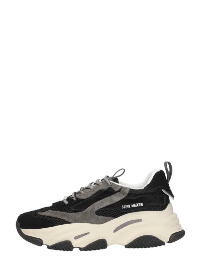 Steve Madden Possession-E, lage sneakers voor dames in zwart, foto 1 van 4