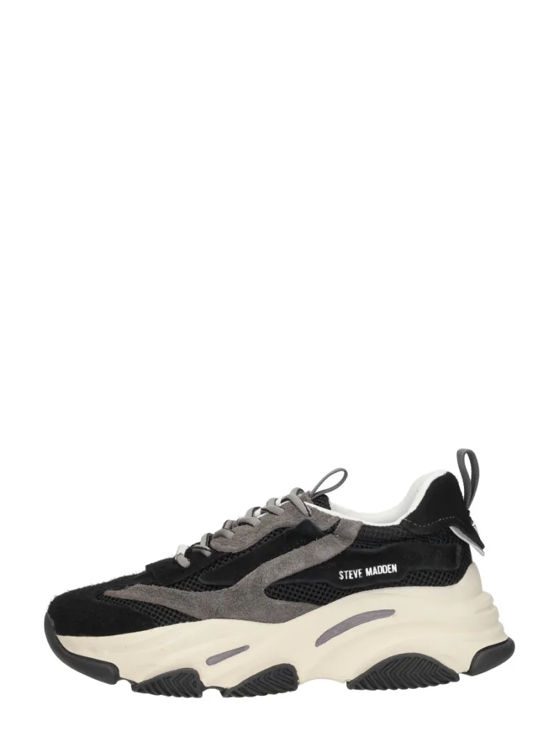 Steve Madden Possession-E, lage sneakers voor dames in zwart