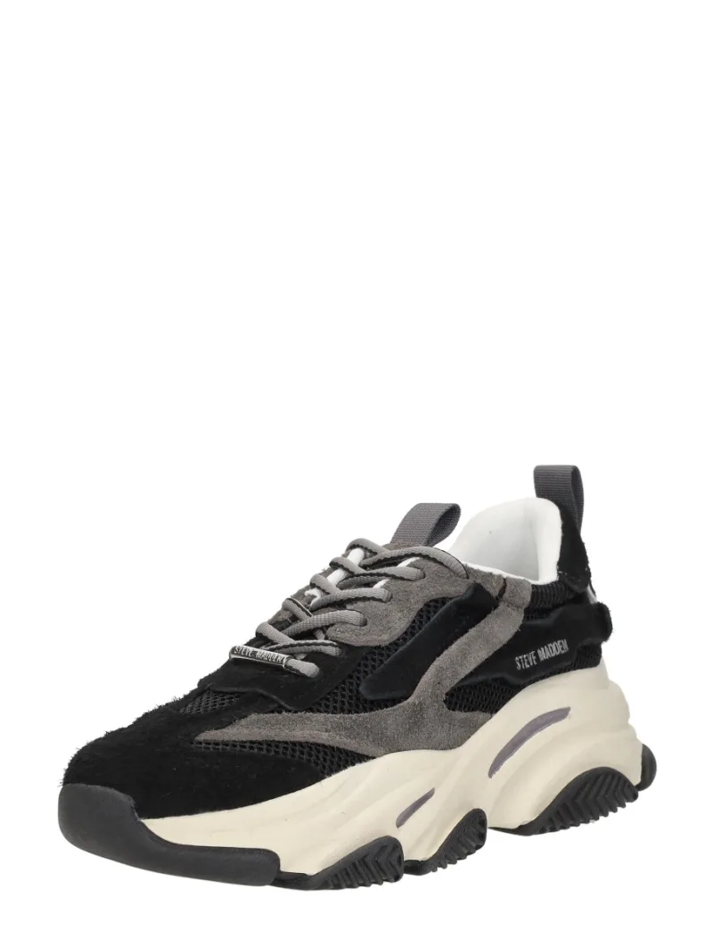 Steve Madden Possession-E, lage sneakers voor dames in zwart, foto 2 van 2