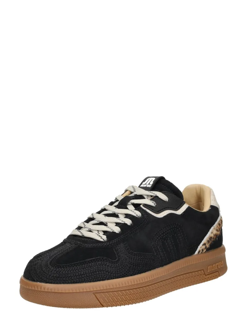 Maruti Yale Emboidery, lage veterschoenen voor dames in zwart, foto 2 van 2