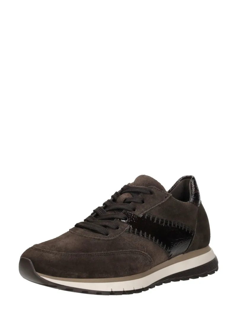 Gabor Sneakers Laag, lage veterschoenen voor dames in donkerbruin, foto 2 van 2