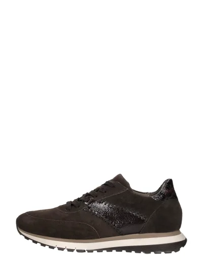 Gabor Sneakers Laag, lage veterschoenen voor dames in donkerbruin, foto 1 van 4