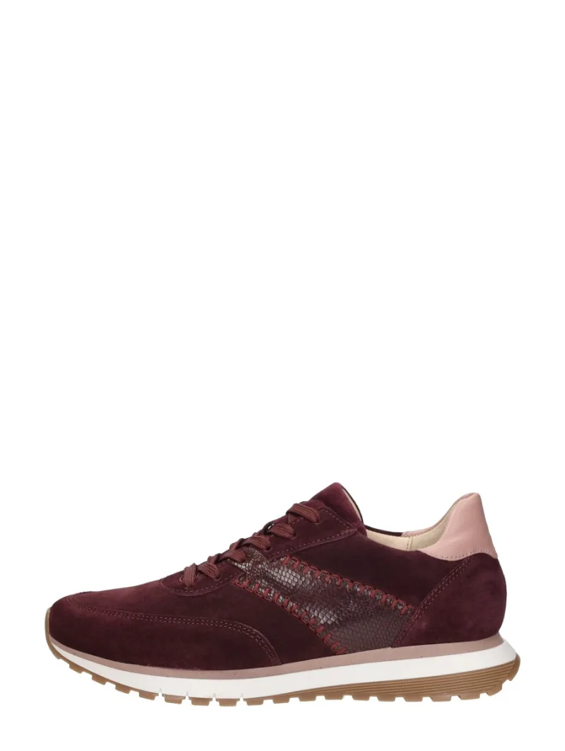 Gabor Sneakers Laag, lage veterschoenen voor dames in bordeaux