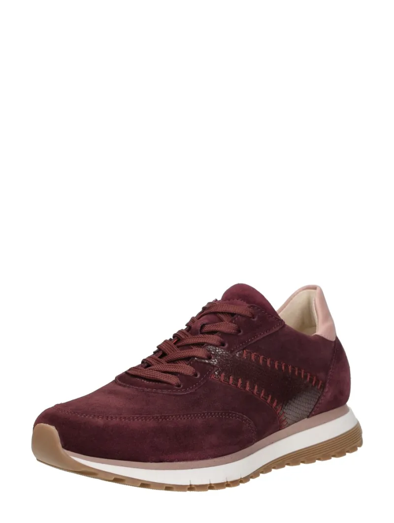 Gabor Sneakers Laag, lage veterschoenen voor dames in bordeaux, foto 2 van 2