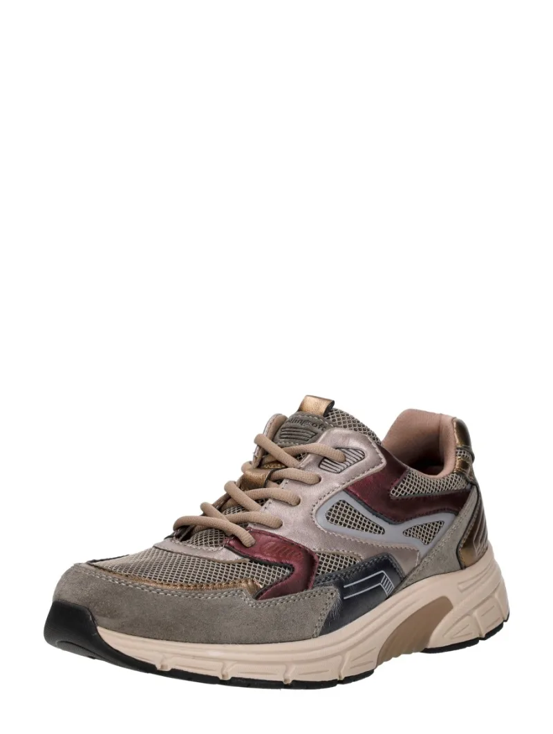 Gabor Rollingsoft, lage veterschoenen voor dames in taupe, foto 2 van 2