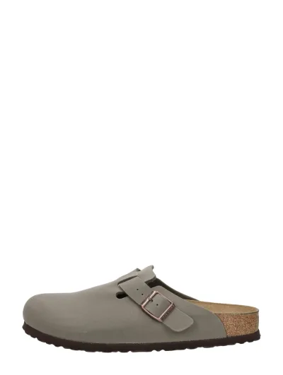 Birkenstock Boston, dichte slippers voor dames in taupe, foto 1 van 4