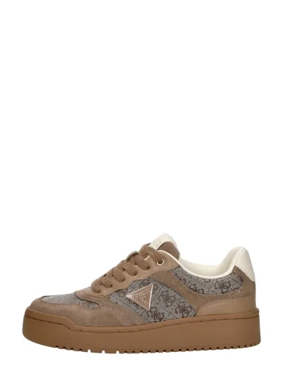 Guess Miram 16, lage sneakers voor dames in taupe, foto 1 van 4
