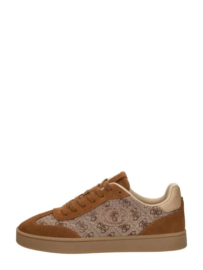 Guess Jacek, lage sneakers voor dames in cognac, foto 1 van 4
